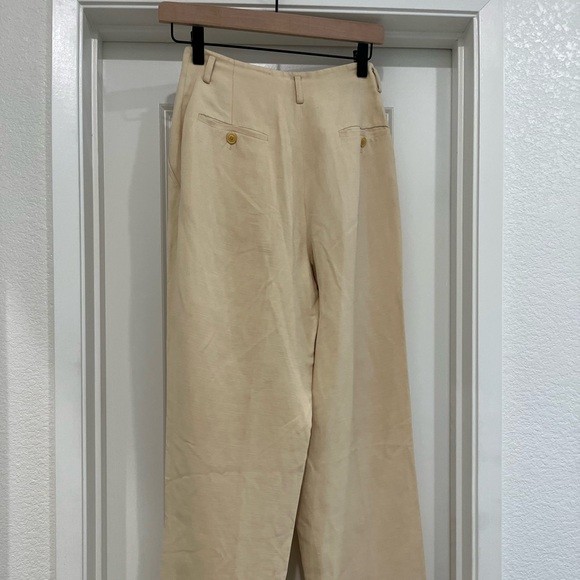 Jones New York Vintage buttercream silk and linen trousers - Picture 5 of 10